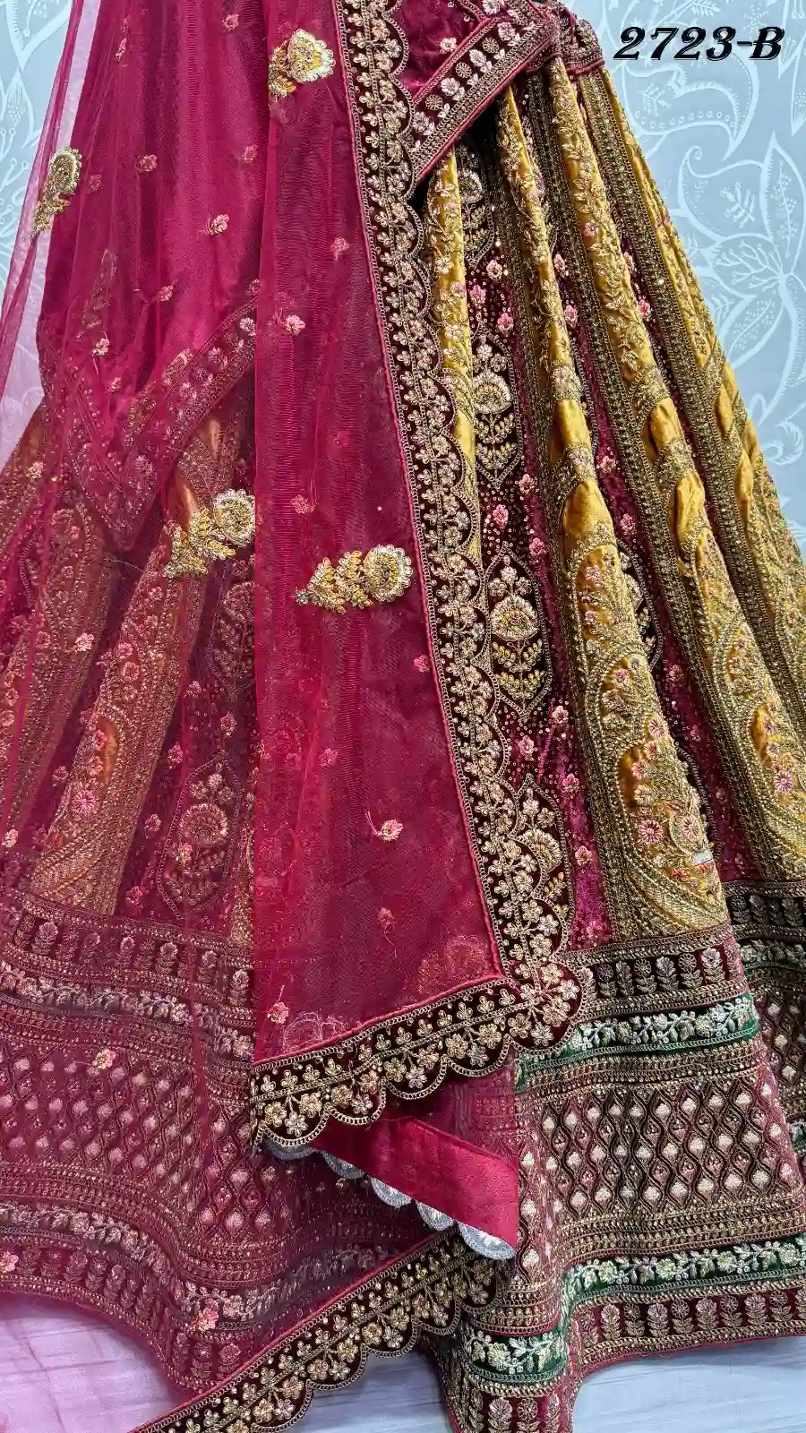 Anjani Art 2723A & 2723B Velvet Wholesale Lehenga Catalog — Wholesale Lehenga, MPA wholesale from Surat — Photo 10